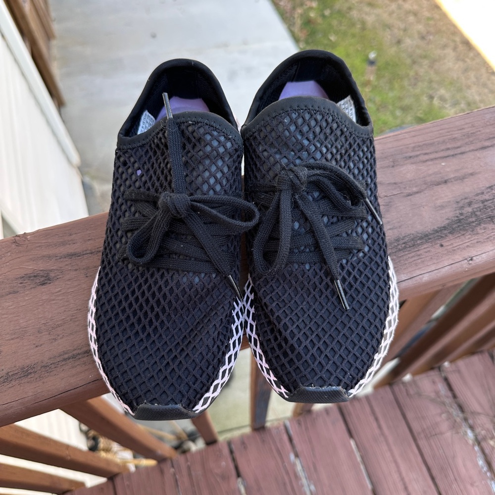 Black Adidas Mesh Sneakers